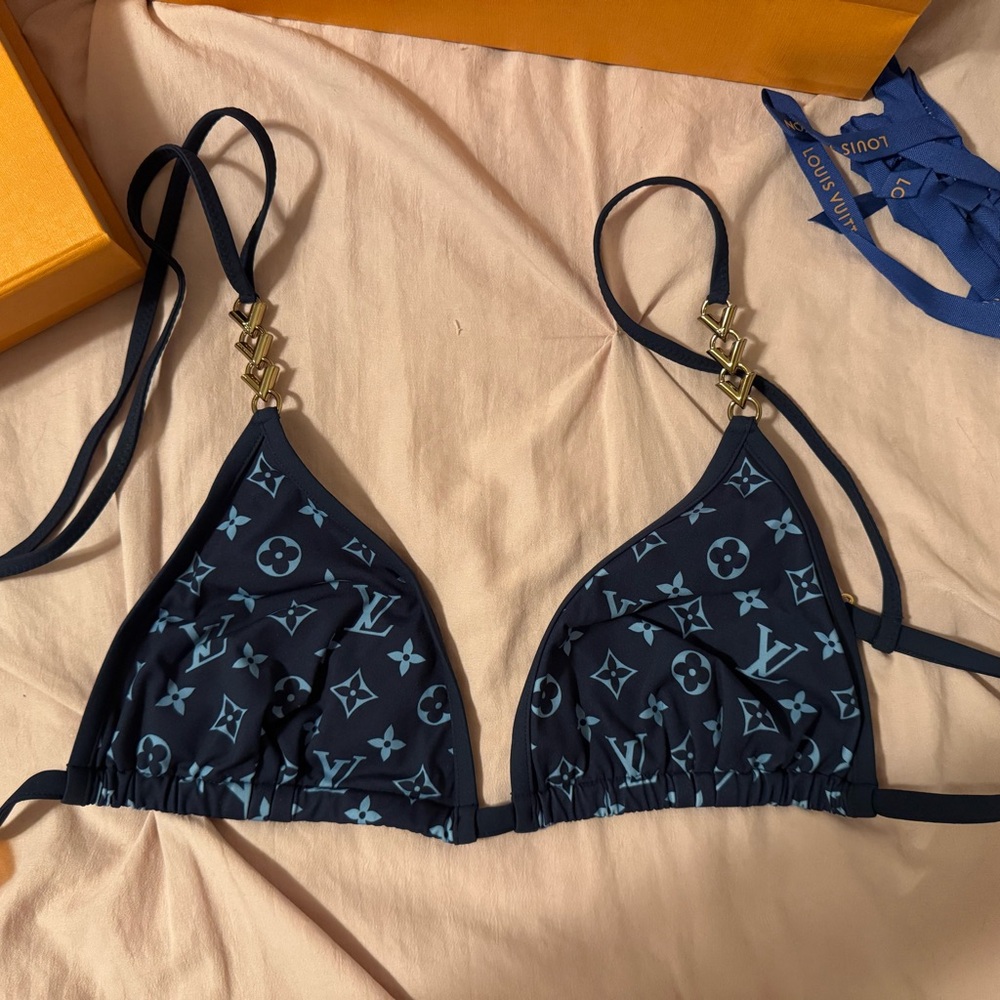 Louis Vuitton Dark Blue Monogram Bikini Top